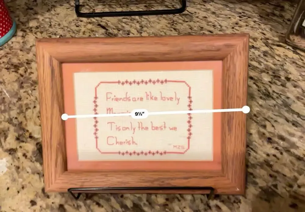 Vintage Handcrafted Cross Stitch Framed Wall Art with Friendship Quote